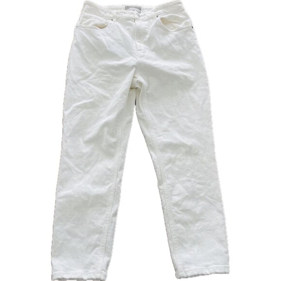 EVERLANE the curvy cheeky crop Jeans white High Rise 30x25 - Picture 2 of 7